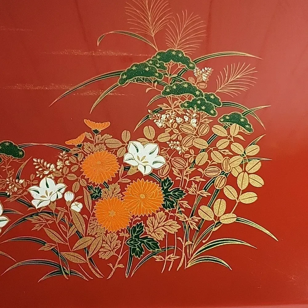 Vintage Toyo Japan Laquerware Nesting Serving Trays  Complete set of 3